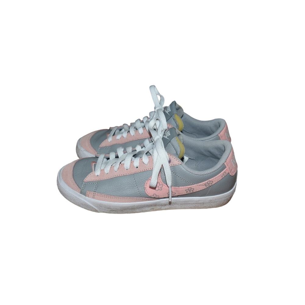 Womens Nike Blazer Low '77 By You Custom Shoes Size 7.5 Pink Flower Floral